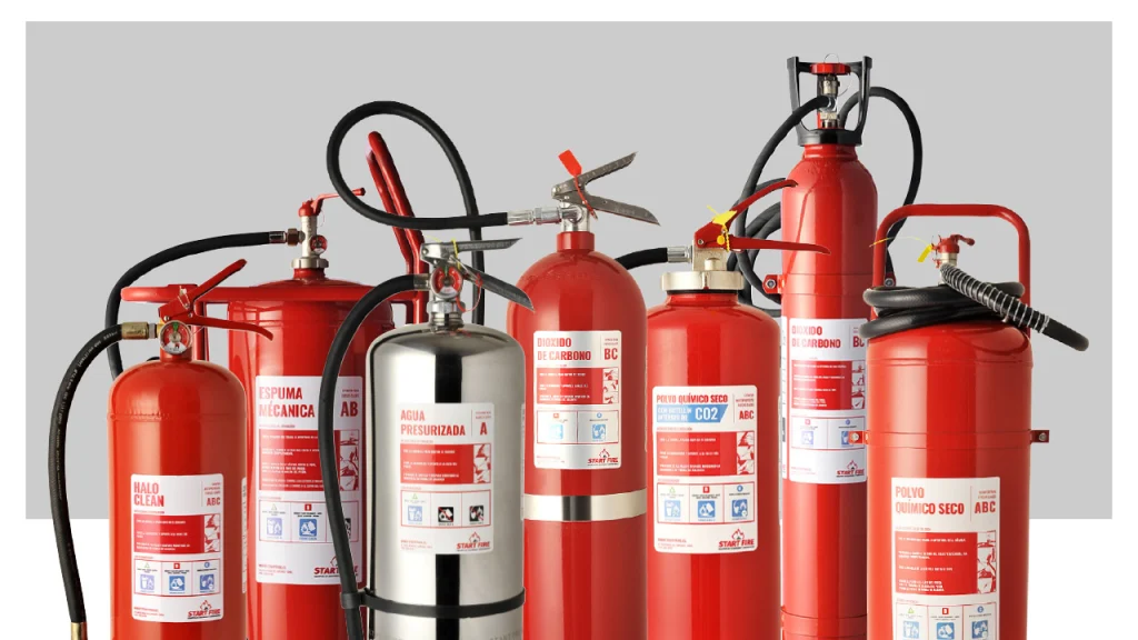 Tipos de extintores para incendios