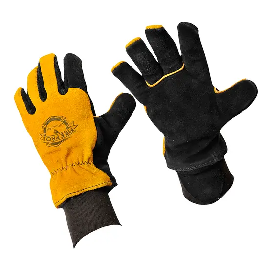 Guantes de bombero estructural Veridian modelo Fire Pro color amarillo y negro